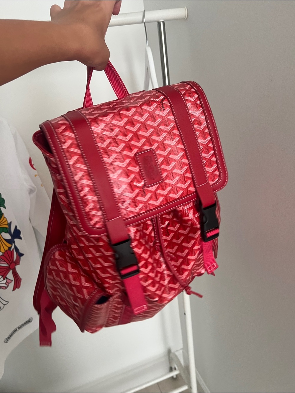 Goyard Red Signature Canvas Backpack - Picture 3 of 4